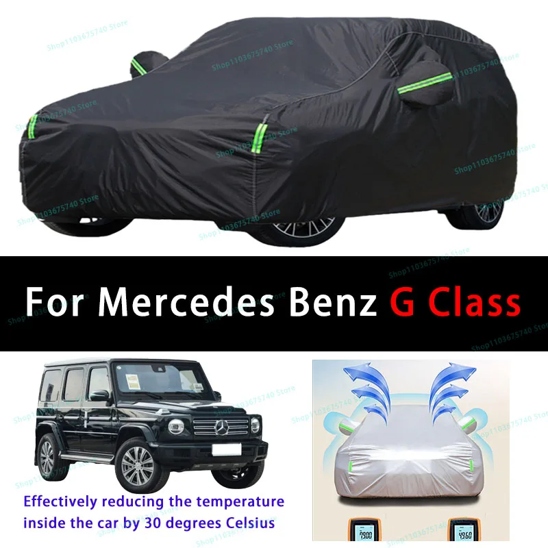 For Mercedes Benz G Class Summer Full Car Covers Outdoor Sun uv Protection Dust Cooling Protective Auto Protective Cover