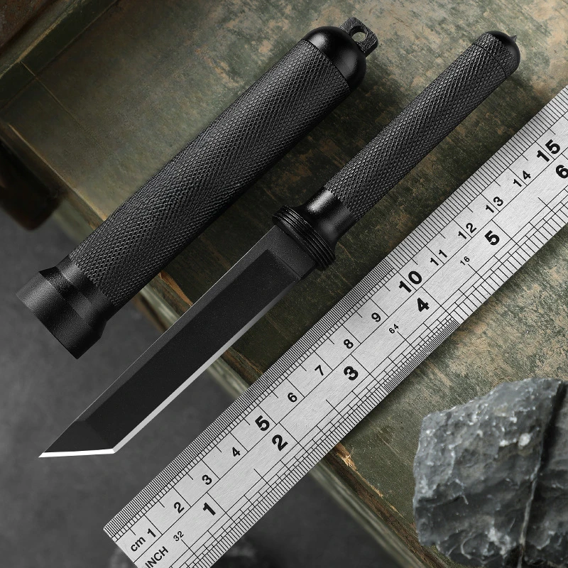 

1pc High -hardness Outdoor Straight Knife，Portable EDC Pocket Knife with Scabbard，Applicable to Camping, Hiking, Barbecue