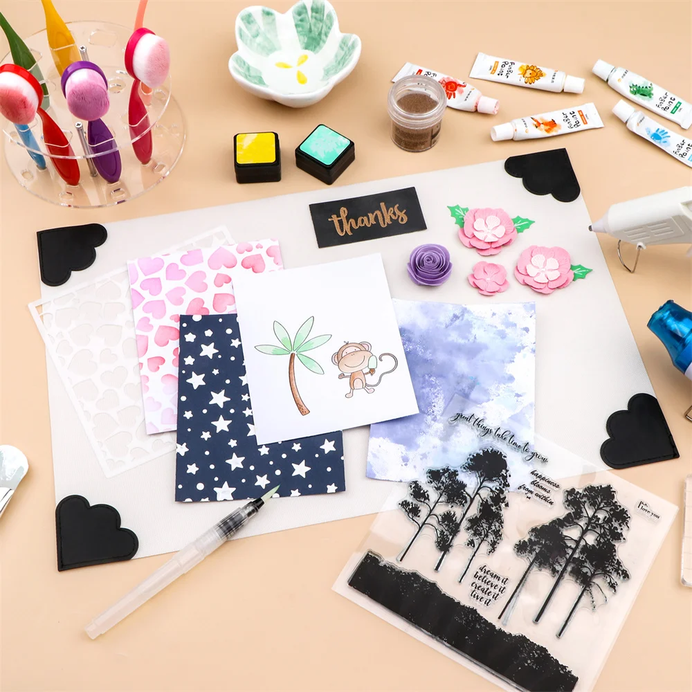 

40*26 см антипригарный коврик для рукоделия, универсальный термостойкий коврик для медиа-поверхности для DIY, штамповки, смешивания чернил, бумажные карты, проект