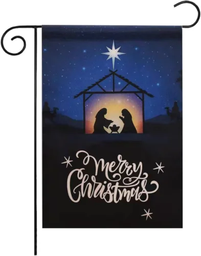 Decorative Merry Christmas Garden Flag 12 X 18 Doule-Sided Happy Xmas Merry Chri