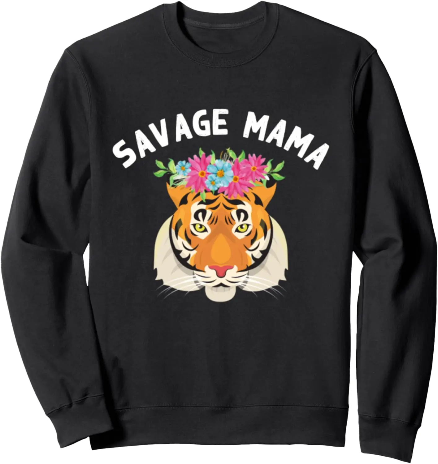 

Толстовка для мамы Savage Mama Tiger Flower Crown с цветочным принтом