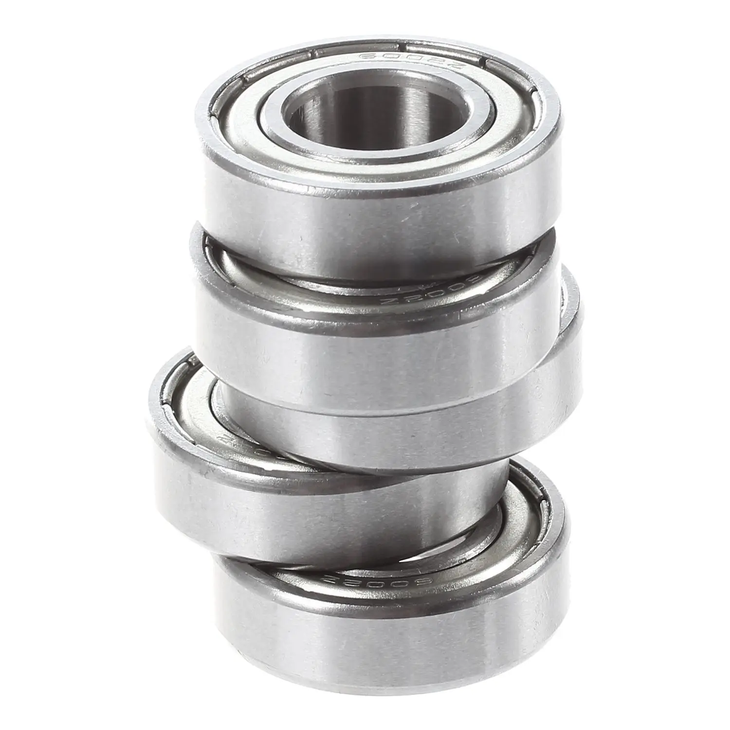 

6002Z 15 x 32 x 9 mm shielded metal ball bearings 5 pcs Silver