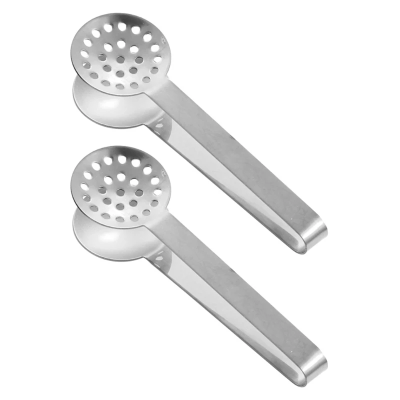 

2pcs Reusable Teas Squeezer Steel Tongs For Hot Drink Preparation Accessories