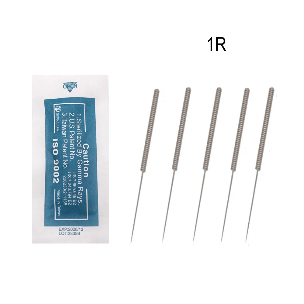 50pcs Professional 1R/2R/3R/5R/7R/3F/4F/6F Merlin Needles Permanent Makeup Piercing  Needles for Eyebrow Lip Merlin Machine