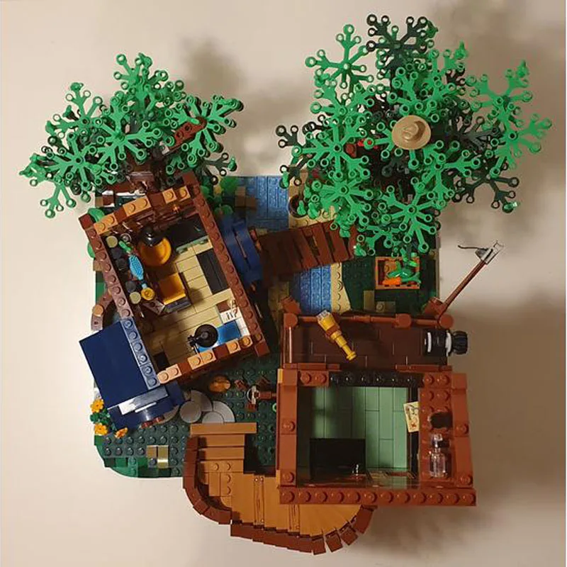 Classic MOC-91343 Forest Observatory 21318-Alternative Version of Tree House Forest 1951PCS Assembly Parts Kids Toy DIY Gifts