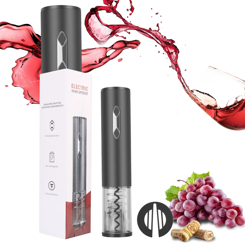 Electric Red Wine Opener Barware Accessories Stainless Steel With Foil Cutter Automatic Electric Wine Bottle Corkscrew Opener