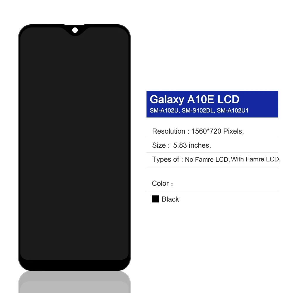 100% Tested 5.83 inches For Samsung A10E A102 A102D A102F A102U A102DS A102F/DS LCD Display Touch Screen Digitizer Assembly