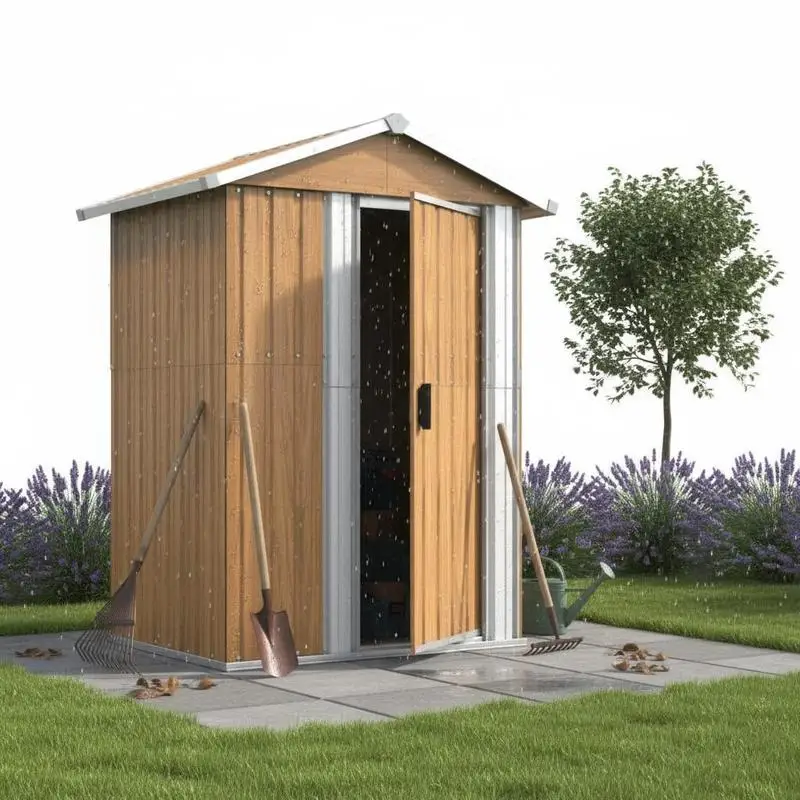Gartenhaus – Verzinkter Stahl – Robustes Lagerhaus mit Schiebetür und großem Stauraum