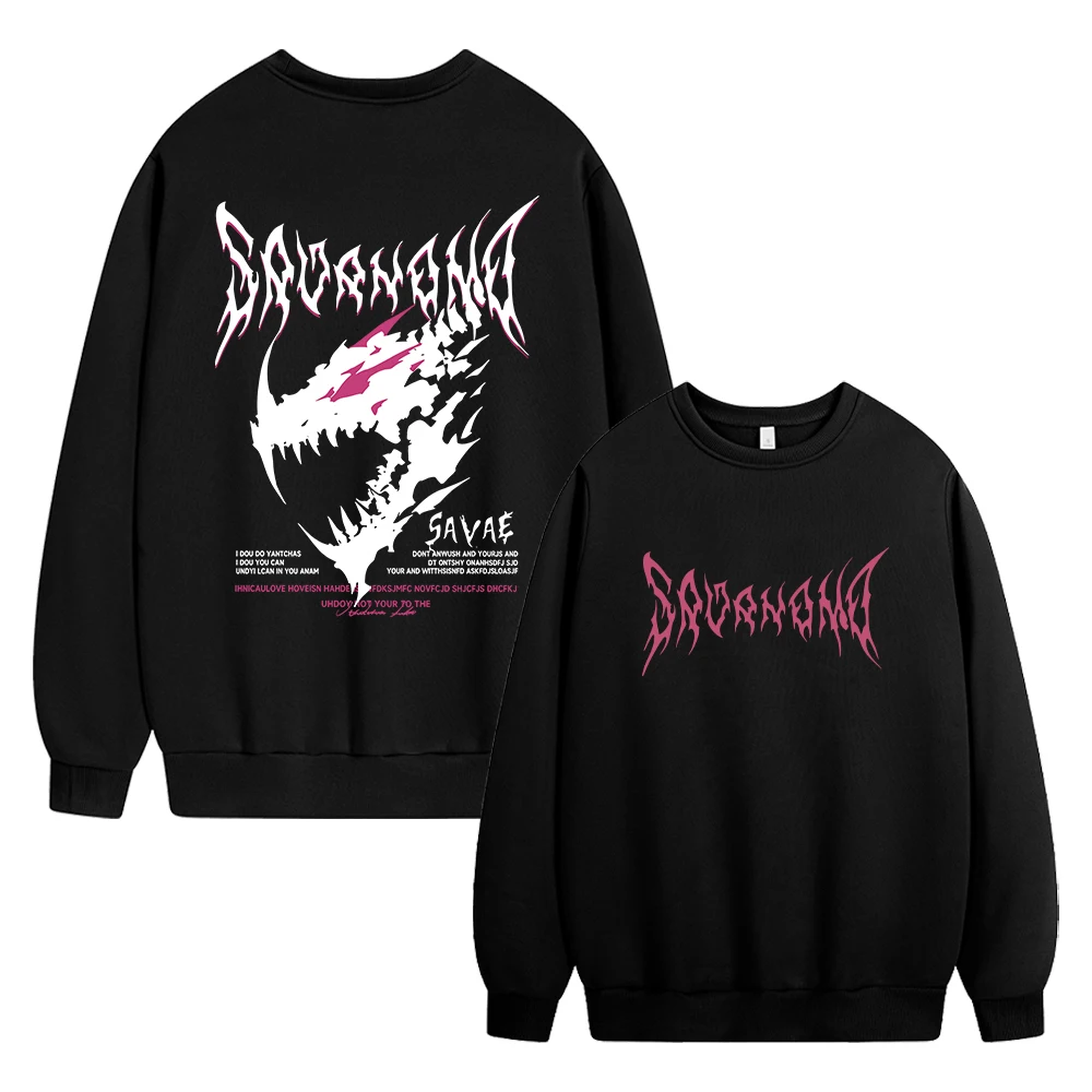 Men's Gothic Thorn Dragon Print Crew Neck Sweatshirt Autumn Thickened Warm Casual Pullover Everyday Street Running Commute Top