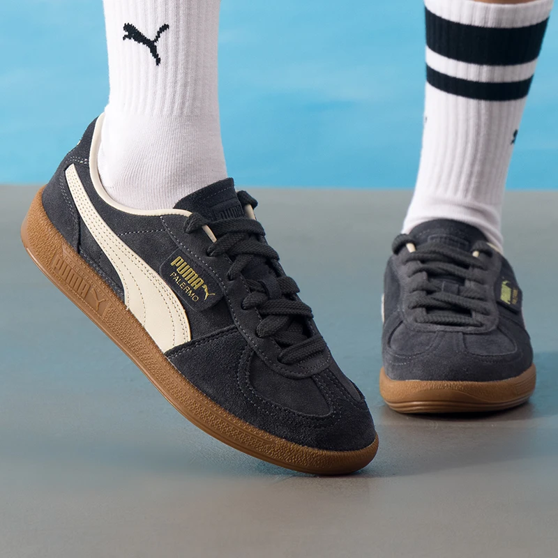 Puma Palermo Scarpe da allenamento unisex Scarpe casual basse retrò Sneakers leggere in pelle scamosciata 396463-81