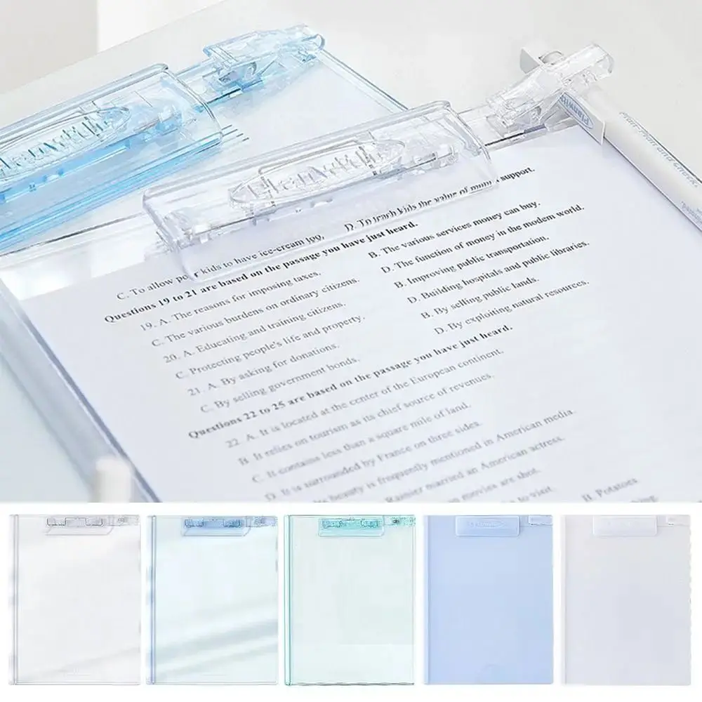 

A4 Clip Board Transparent Paper Organizer Arcylic Stationary File Folder Business Portable Ice Writing Clipboard