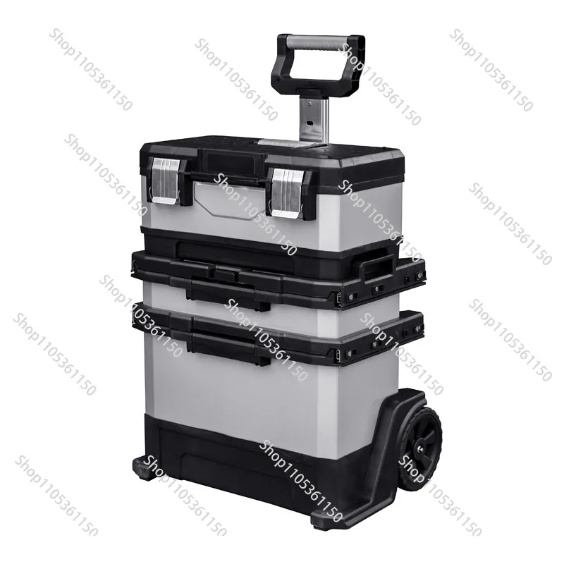 Multi-layer toolbox with wheels Multifunctional maintenance Auto repair tool storage box
