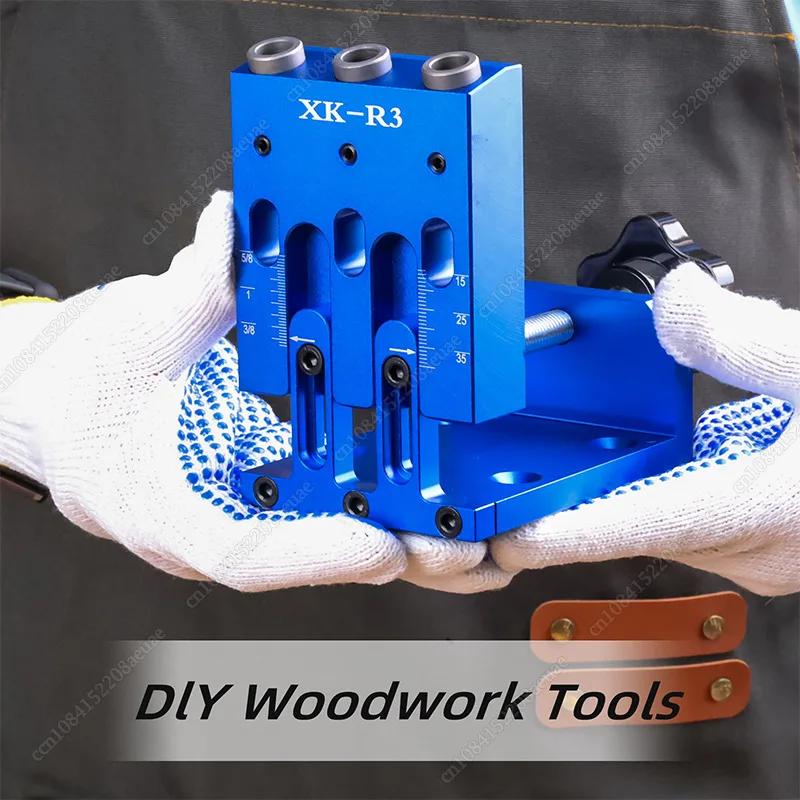 Pocket Hole Drill Guide Dowel Jig Oblique Hole Locator Drilling Kit With 9mm Drill Bit  Aluminum Alloy Woodworker DIY Tools New