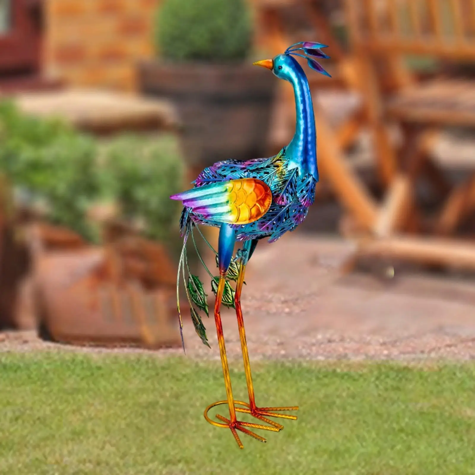

Peacock Statue Decoration Gift Landscape Ornament for Lawn Courtyard Outdoor