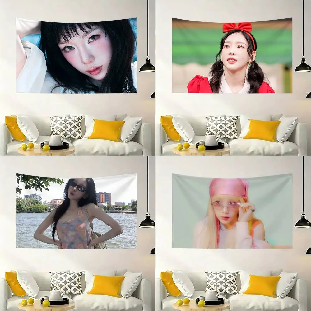 

K-POP Singer Kim T-Taeyeon Flags Wall Hanging Background Art Banner for Bedroom Home Outdoor Decor