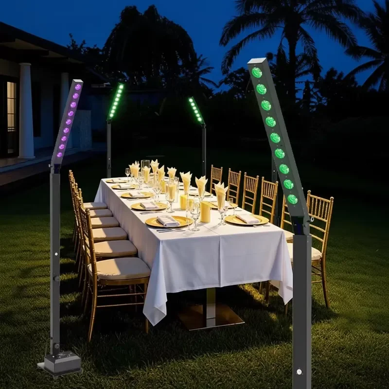 90W RGBWA UV LED Stage Light Wireless DMX Control Aluminum Housing AC Power Supply for Outdoor Concert Event Party Lighting