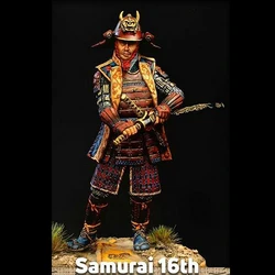 Resin soldier 1/24 ancient Samurai of the 16th century stand Model Unassambled Unpainted Figure Building Kit