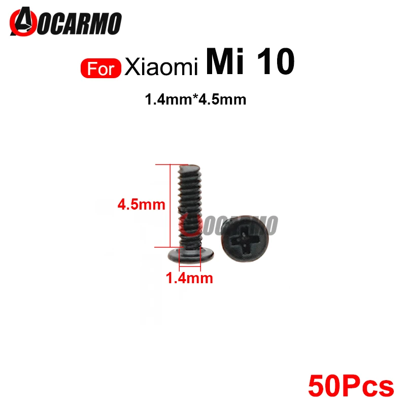 50Pcs/Lot Screw 1.4*4.5mm Middle Frame Motherboard Internal Screws For Xiaomi Mi 10 Replacement Part