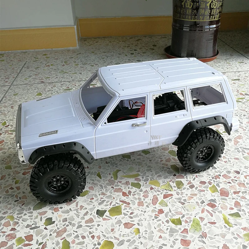 シミュレートされたチェロキーの車のシェル,既製のハードシェル,1:10 rcクローラー,traxxas trx4,diyパーツ,ax 313, 324