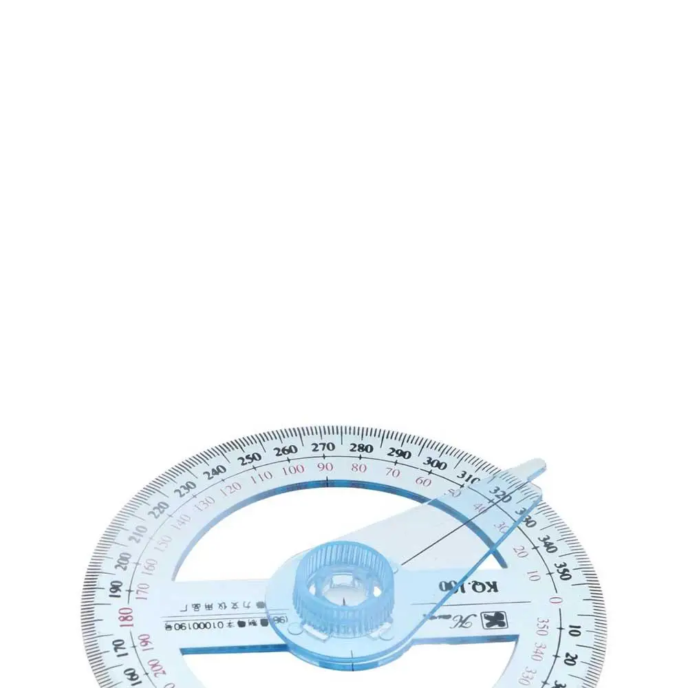 Durable Accurate 360 Degrees Math Full Circle School Supplies Protractor Measuring tools Goniometer Pointer Angle Ruler