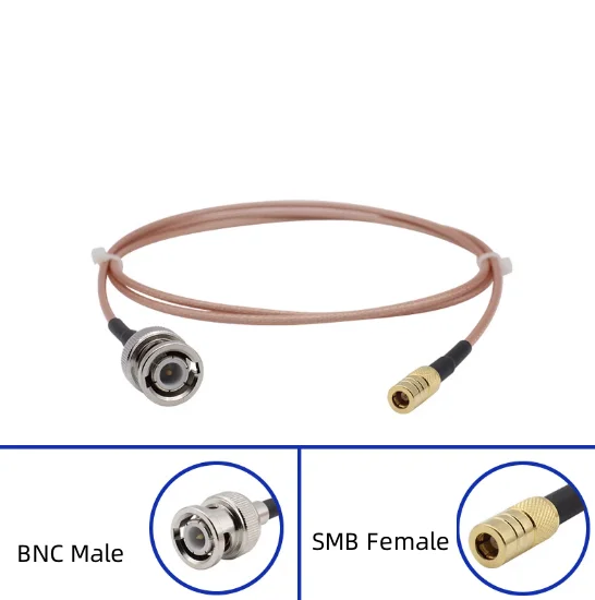 RG316 Cable BNC Male to SMB Female Connector  RF Coaxial Coax Jumper 50 Ohm Adapter