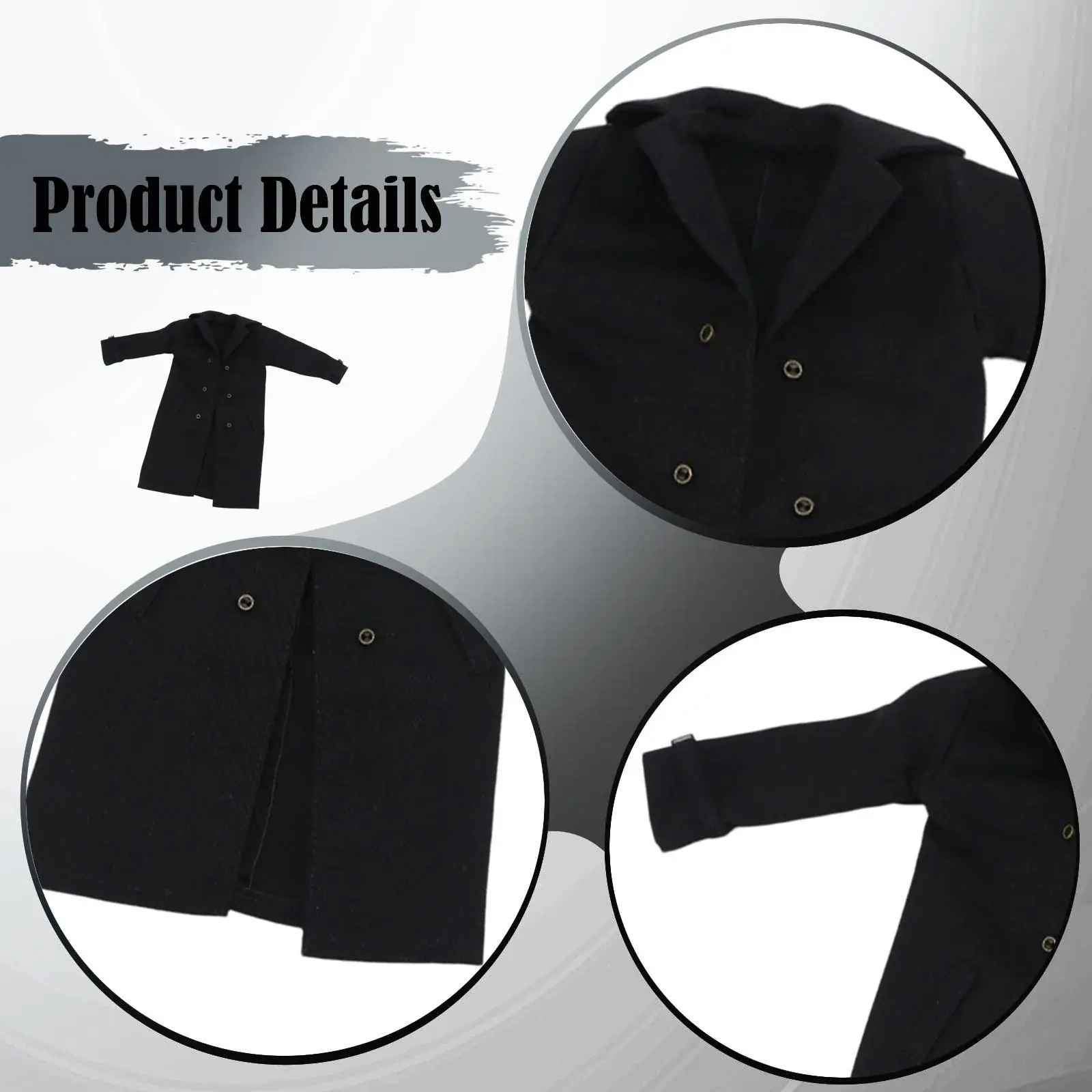 

1 6 Scale Figure Overcoat Cloth Action Figure Clothing Dress Up for Collector Male Dolls Display