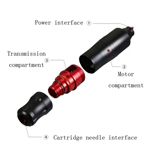 Imagen 2 del producto Pluma de tatuaje de diamante con mini controlador de velocidad, juego completo para práctica y entrenamiento de principiantes, juego minimalista