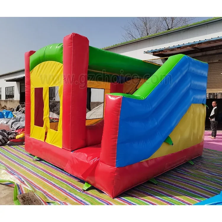 Commercial Small Mini Inflatable Bouncy Castle Bouncing colorful Bounce House with Slide