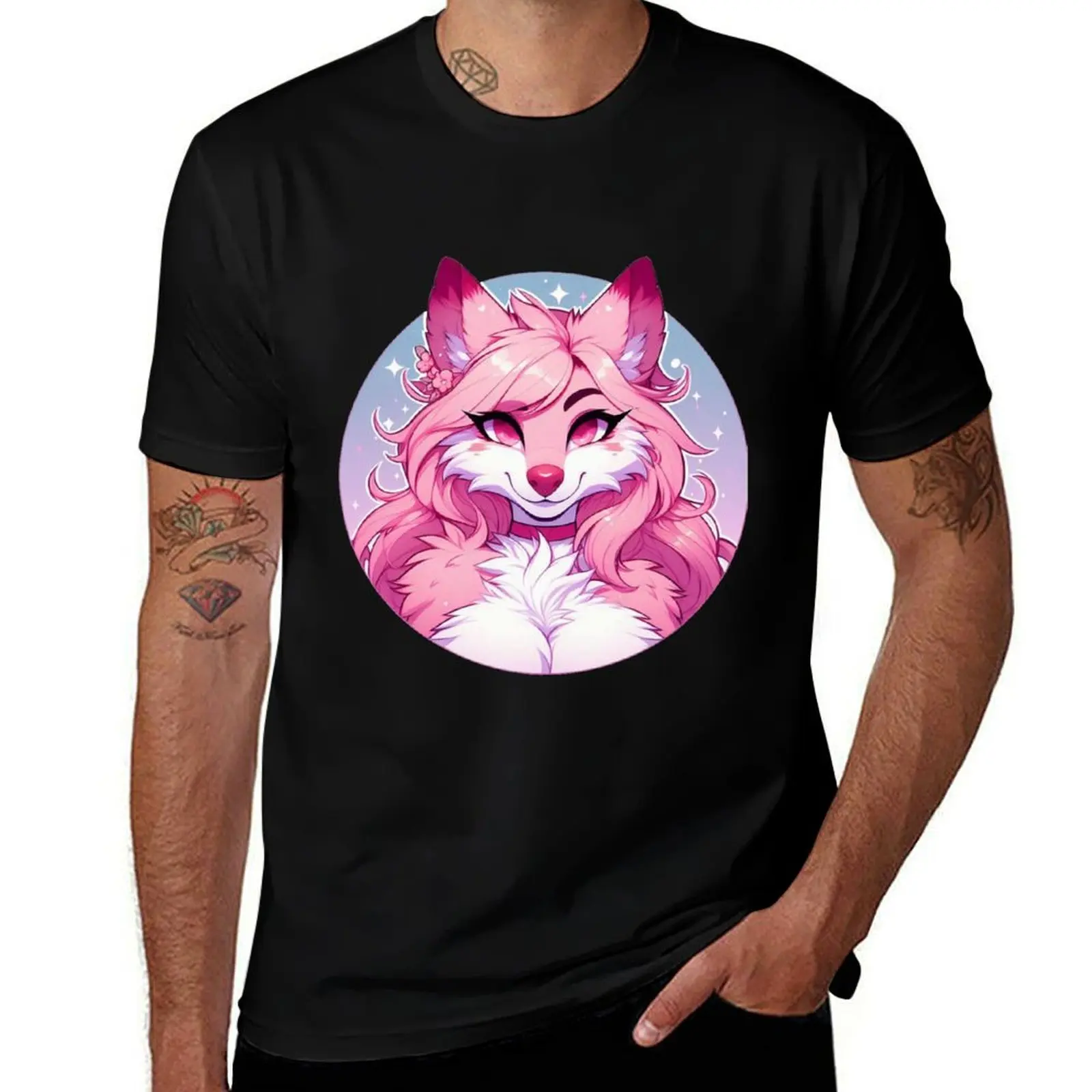 Gorgeous luxury Flowers cotton Furry man man T-Shirt t tshirt shirts t Pink 100% fit for slim shirt