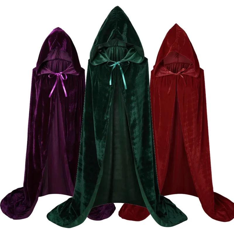 Nuevo disfraz de Cosplay de hermana Mary Sarah Winifred Sanderson, capa de bruja Hocus Pocus con capucha, regalo de Navidad y Halloween para ★ ★ ★