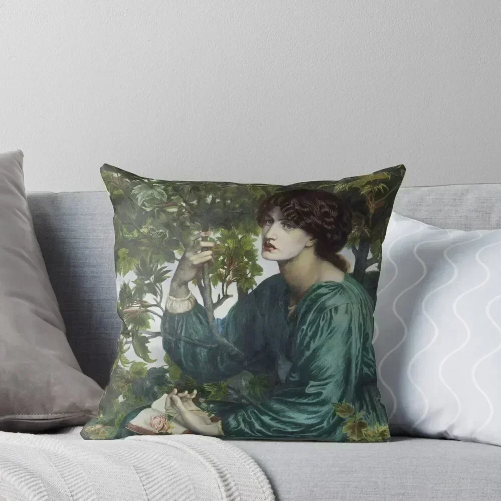 Dante Gabriel Rossetti - The Day Dream (1880) Throw Pillow Cushion Cover Set Pillowcase Cushion Anime pillow