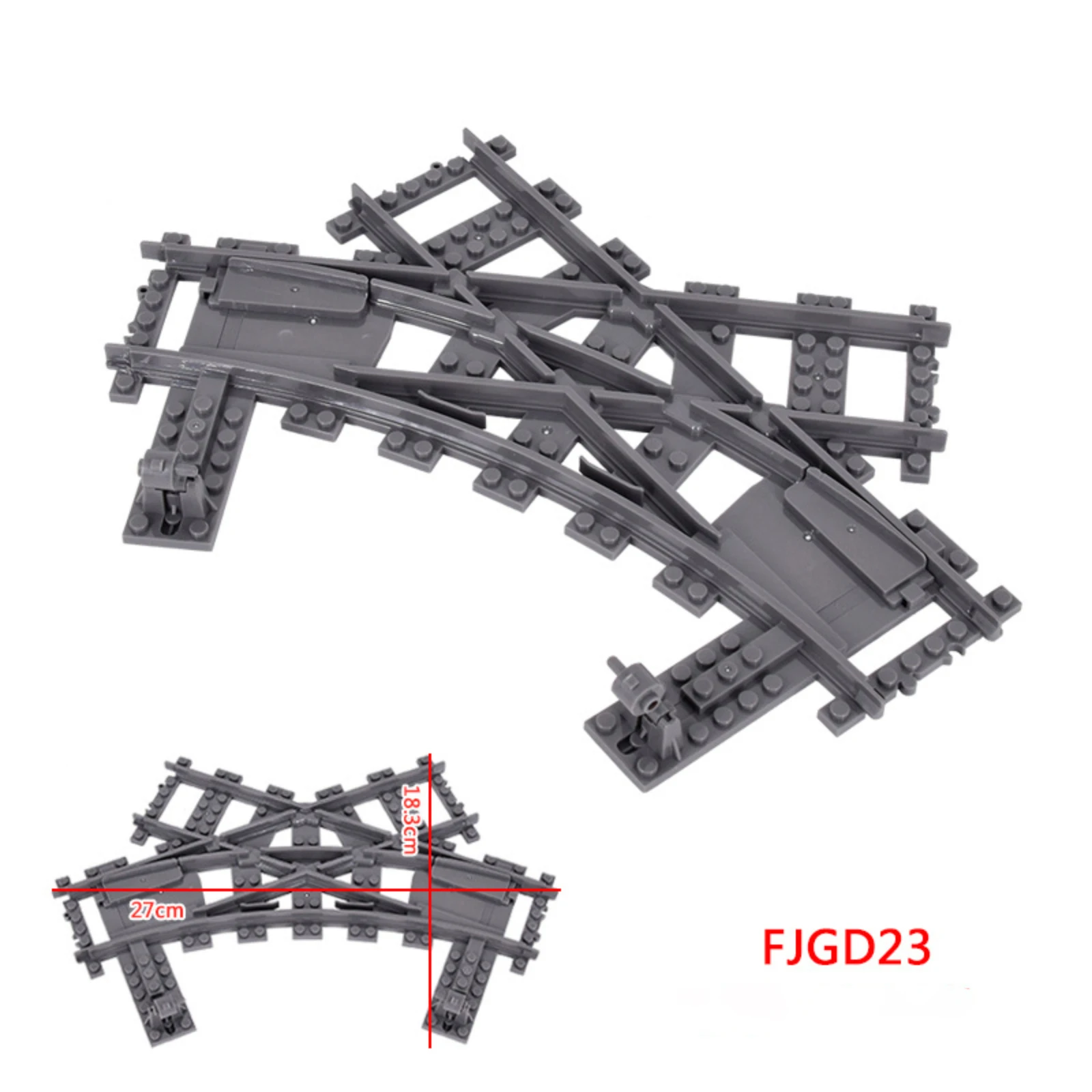 مدينة قطار المسار الملحقات اللبنات أجزاء فضفاضة القضبان مستقيم/منحني/متشعب طفل لتقوم بها بنفسك الجمعية MOC الطوب اللعب #4