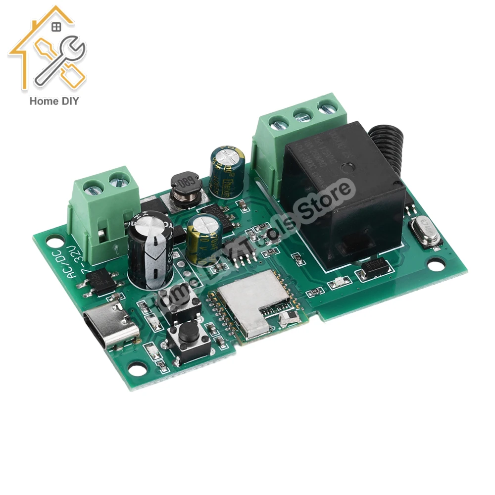 eWelink WIFi Smart DIY Switch Module AC/DC7-32V Type-C 5V Relay Switch Module Wireless Remote Control Smart Home