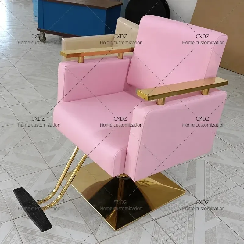 Modern Adjustable Barber Chair for Hair Salon Professional Hairdressing Seat with Massage Function Simple Design Wholesale