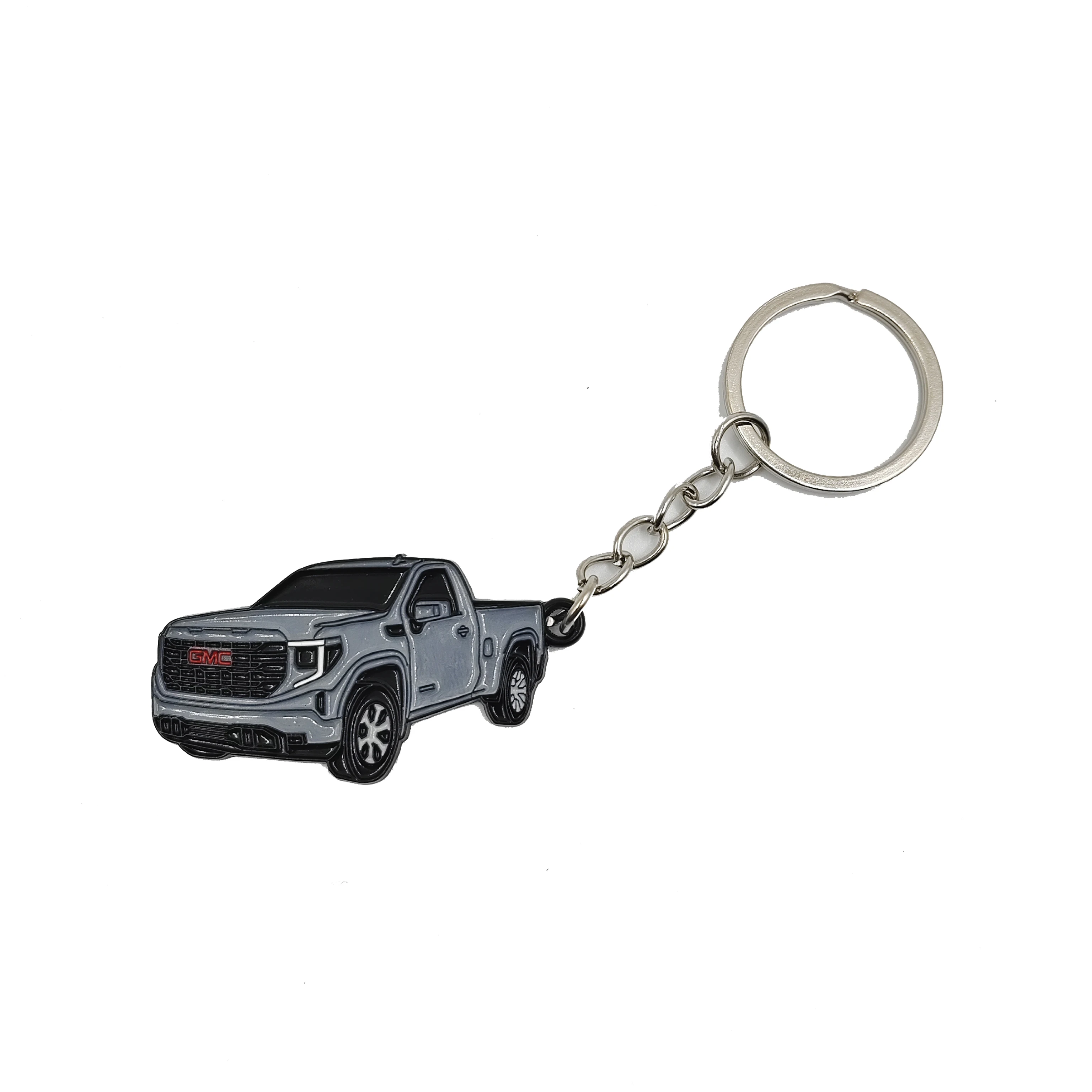 1 قطعة سبيكة غير المغلفة نموذج سيارة قلادة المفاتيح نمط سلسلة مفاتيح معدنية مناسبة لجي إم سي 2024 دائم اكسسوارات الديكور #3