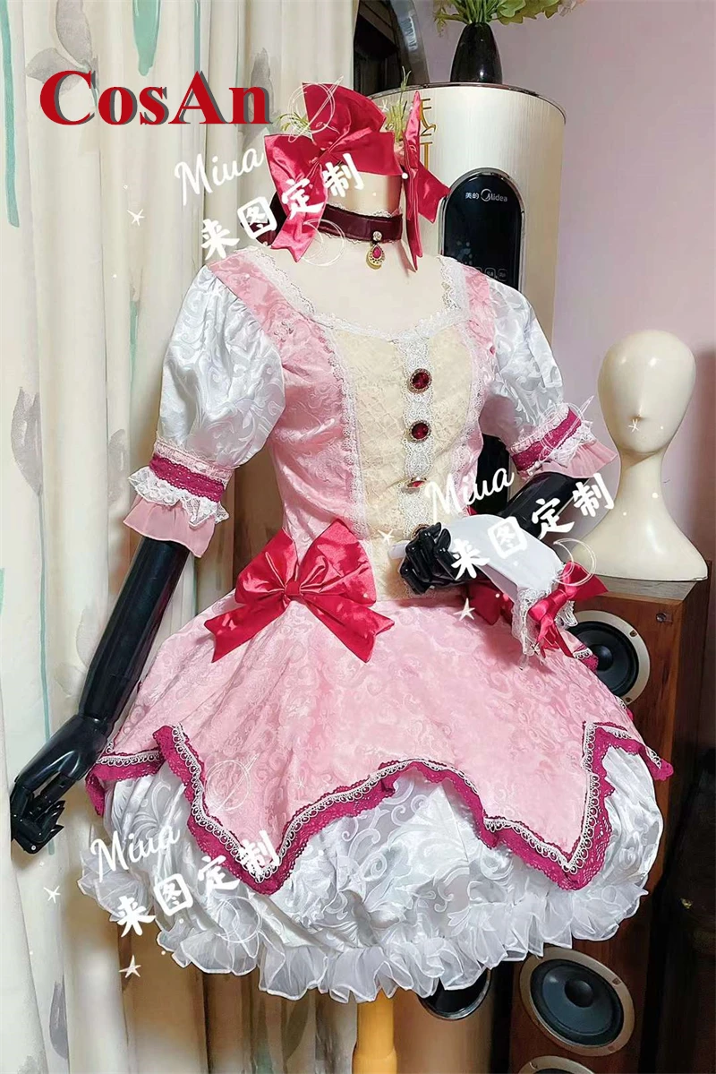 

CosAn Anime Puella Magi Madoka Magica Kaname Madoka Cosplay Costume Sweet Battle Dress Activity Party Role Play Clothing