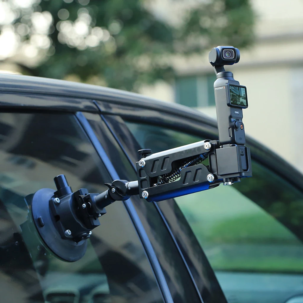 4.5 Inch Electric Vacuum Suction Cup Camera Mount NATO Rail 1/4 3/8 Screw Hole Car Windshield Holder For DSLR Action Camera Vlog