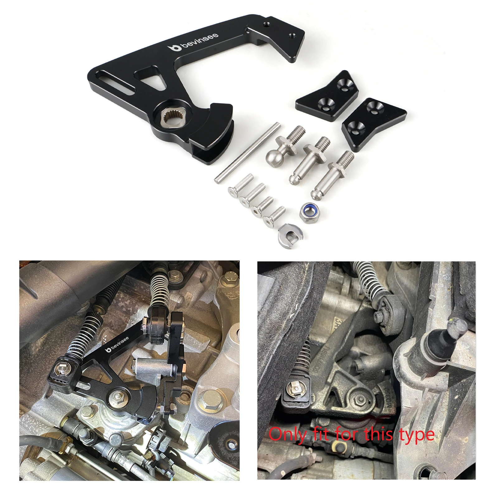 

BEVINSEE Adjustable Short Shifter Arm 6-speed Manual Kit for Audi A3 S3 8V 8P/TT 8J 8N 8S, for VW Golf 7 GTI/R for Scirocco MK3