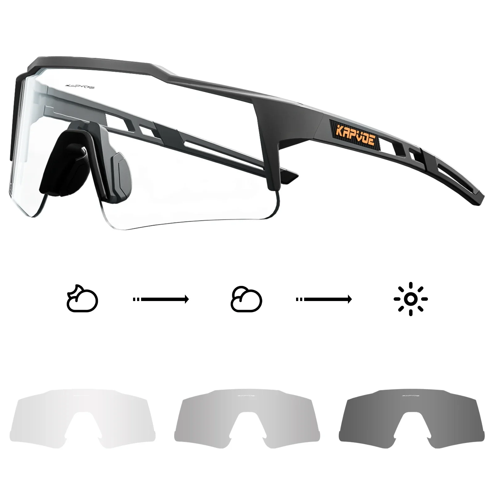 Photochromic Cycling Glasses Men Women UV400 Road Motorcycle Sunglasses