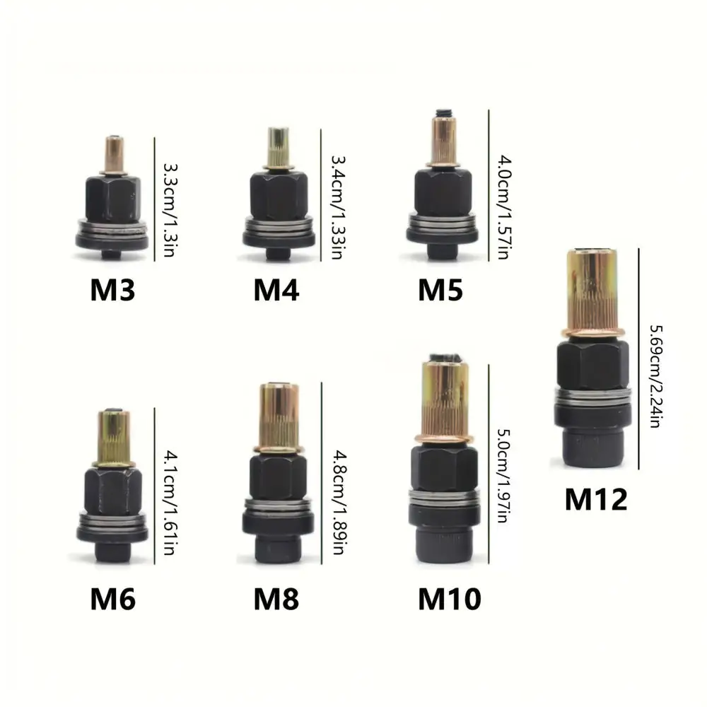 Professional Manual Rivet Tool Kit M3 M12 Threaded Nut Riveter Hand Operated Fastener Carbon Steel Durable Repair Device