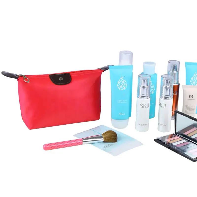 Borsa cosmetica portatile borsa cosmetica da viaggio di grande capacità borsa portamonete tipo gnocco