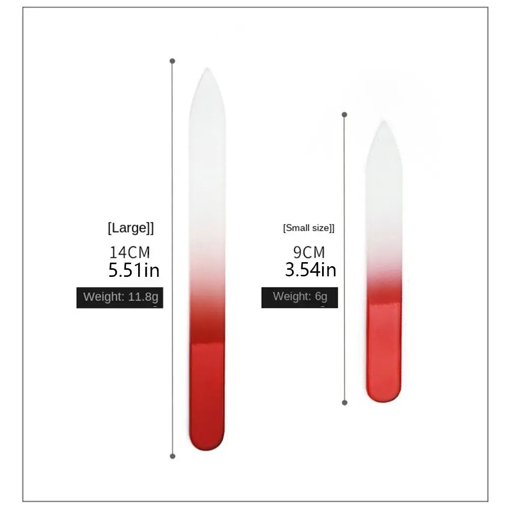 粗い表面ナノガラス爪やすりカラフルな耐久性のある爪研磨ストリップ両面平滑研磨スティック女性