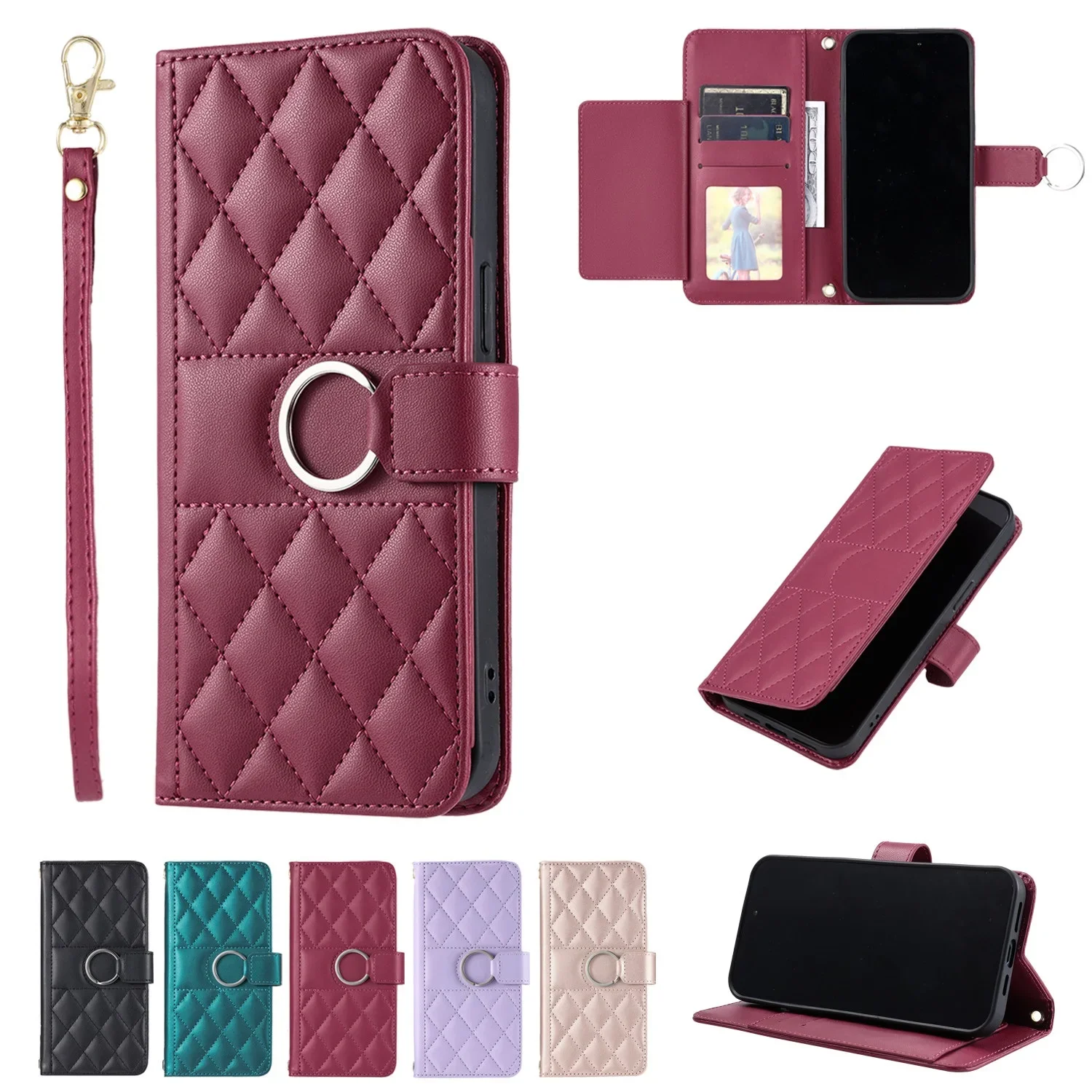 Leather Wallet Case For Samsung Galaxy A12 A32 A52 A13 A23 A33 A53 A73 A14 A24 A34 A54 A15 A25 A35 A55 A16 M23 Flip Phone Cover