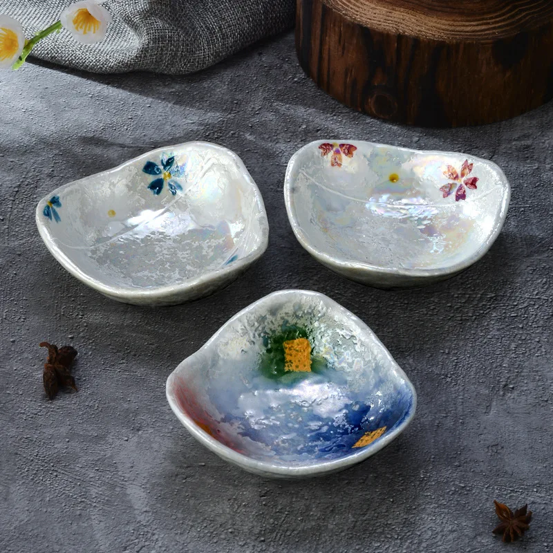 Japanese retro seasoning dish, Japanese pre meal dishes, commercial hand-painted ceramic tableware