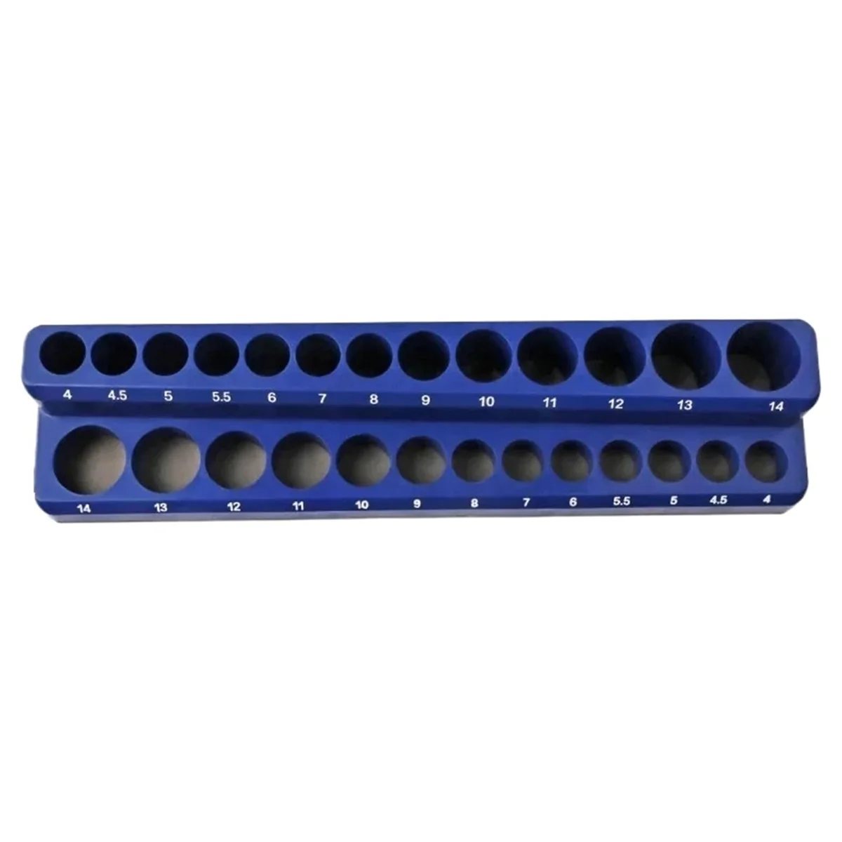 A83Z 1/4Inch Drive 26pc Magnetic Socket Holder Metric 13 Deep 13 Shallow Magnetic Plastic Sleeve Holder Sleeve Storage Rack