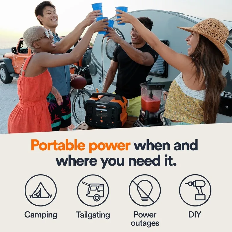 GB1000 1086Wh Portable Power Station with Lithium-Ion NMC - Clean, Emission-Free Power - Fast Solar Charging and Compact