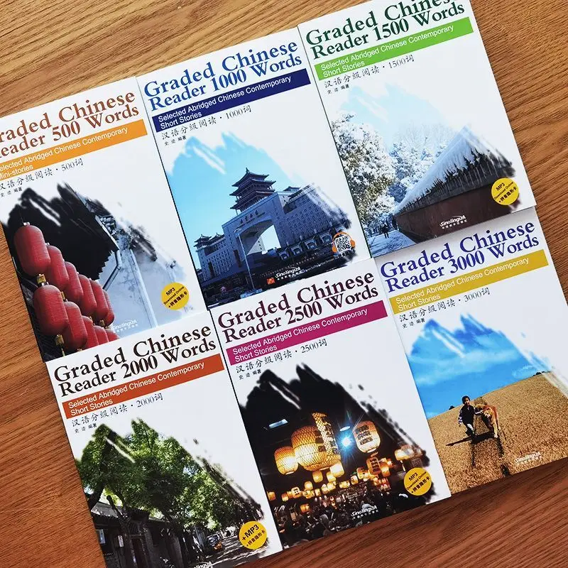 HSK Chinese Graded Reading Vocabulary Book Chinese Learning 500 1000 1500 2000 2500 3000 Words Chinese and English Bilingual