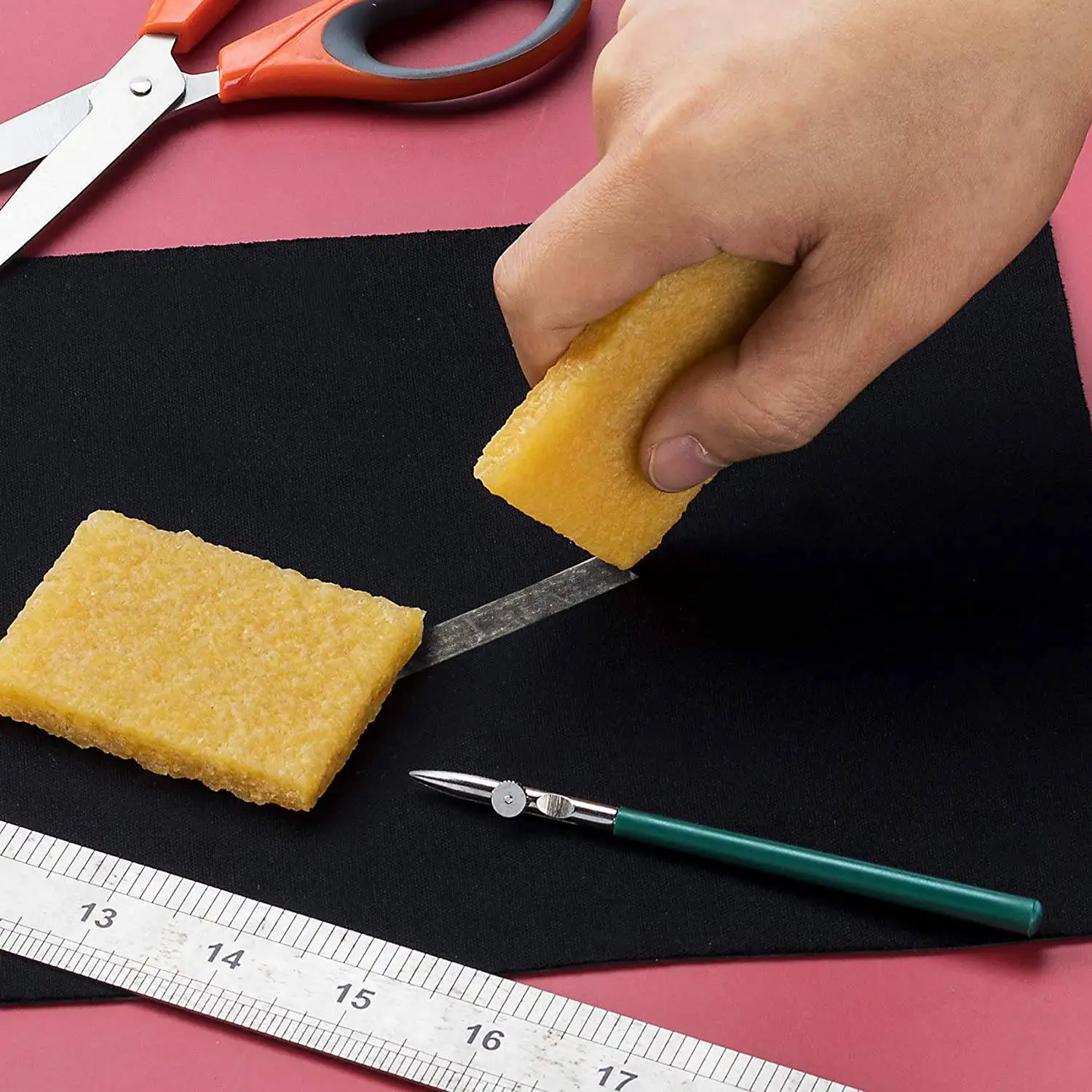 مجموعة أقلام حكم ABJG-Art، قلم سائل لاصق مع 4 قطع ممحاة بقايا الغراء لتطبيق الإخفاء