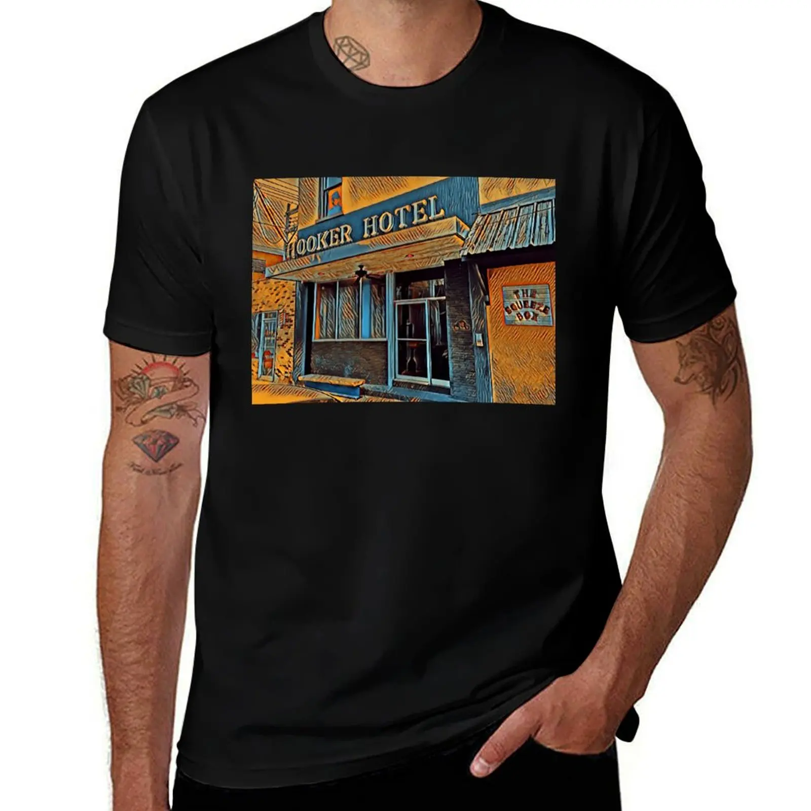 

Hooker Hotel, Clarksdale, Mississippi, USA T-Shirt t shirts designer t shirts for man graphic funny T-Shirt