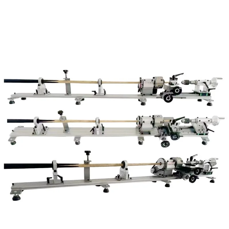 Aluminum Alloy Billard Repair Variable Speed Mini Pool Cue Snooker & Billiard Cue Repairing Machine With Shift Rail